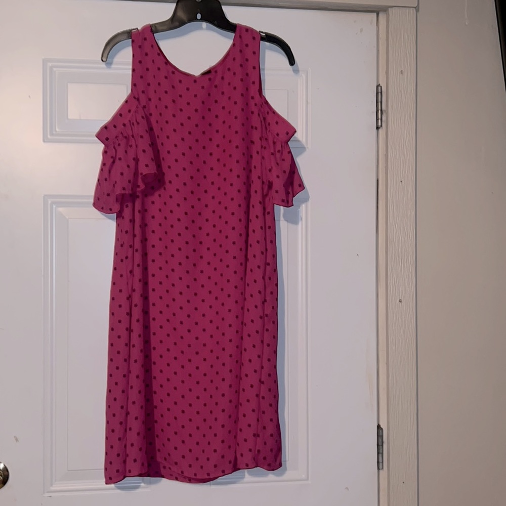 City Streets cold shoulder A line dress. Hot pink size 16
